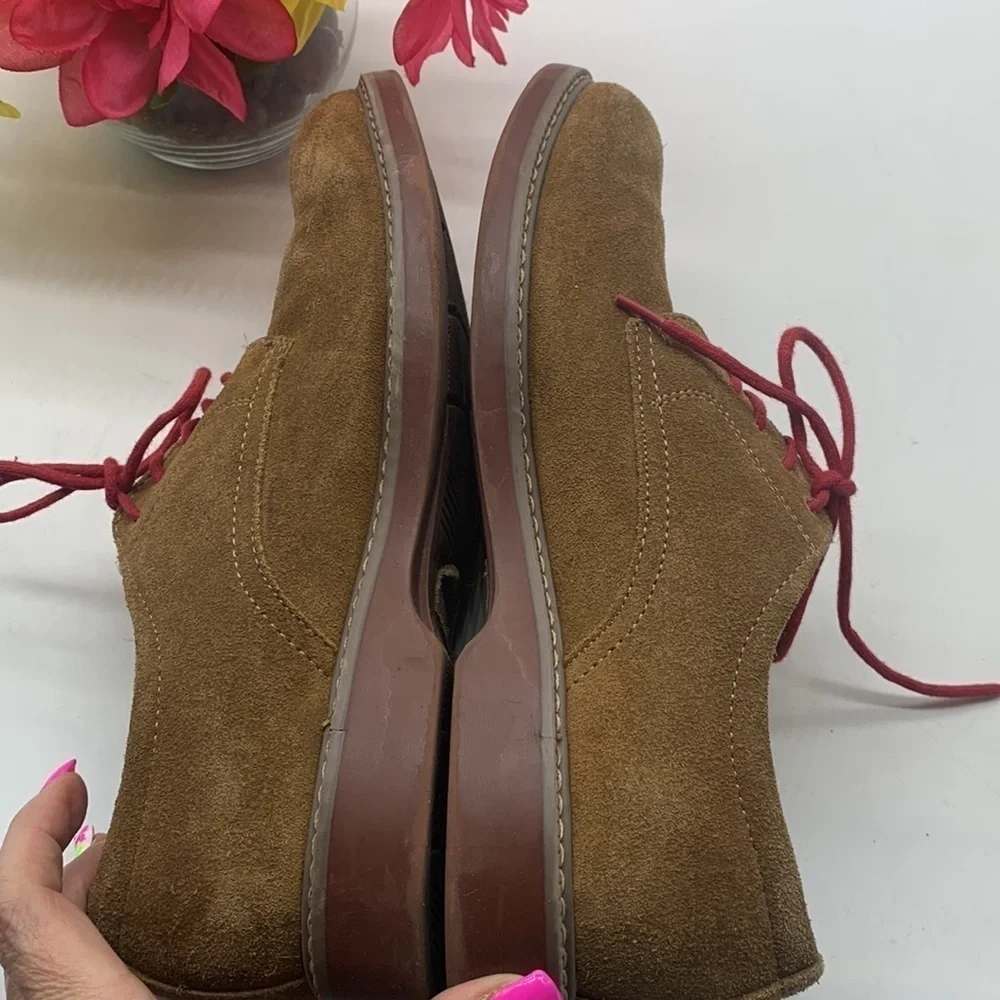 G.H. Bass Pasadena Tan Suede Oxford Sz 8.5D. MS1367C